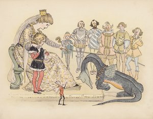 Illustration pour Little Twin Dragons de S Rosamond Praeger (lithographie couleur)