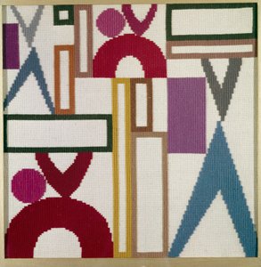 Composition à triangles, rectangles et anneaux parties - Sophie Taeuber Arp