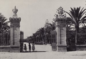 Cadix : Entrée du parc Genovés (photo n/b) - Spanish Photographer