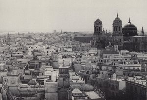 Cadix : Vue depuis la tour de Tavira (photo n/b) - Spanish Photographer