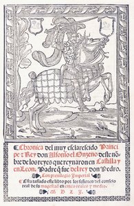 Alphonse XI, roi de Castille et de León, à cheval, 1551 - Spanish School