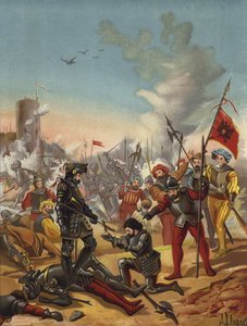 Capture du roi François Ier de France à la bataille de Pavie, Italie, 1525