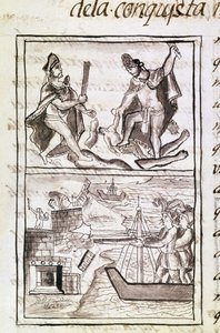 Codex de la conquête du Mexique : Quauhtenco et Mayenatzin punissent les traîtres