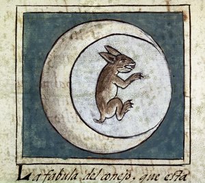 Codex de la conquête du Mexique : le lapin dans la lune