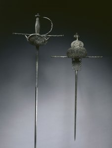 Rapières à garde en coupe, vers 1650
