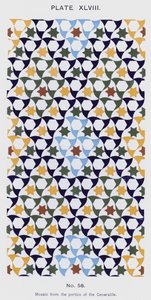 Mosaïque du portique du Generalife - Spanish School
