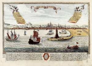 Port de Barcelone, fin du 18e siècle - Spanish School