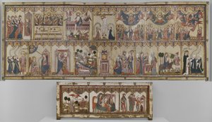 Retable et frontal de la vie du Christ et de la Vierge, retable d
