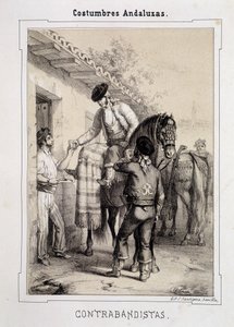 Contrebandiers, « Costumes andalous » par D Antonio Chaman