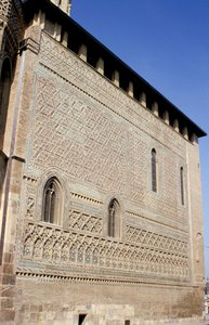 Espagne, Saragosse. La Seo, Mur Mudejar.