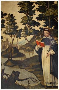 Saint Dominique tenant le lys, XVIIe siècle - Spanish School
