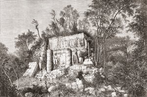 Le terrain de jeu de balle, Chichén Itzá, Yucatán, Mexique