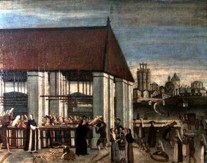 Le Marché aux Poissons (détail) - Spanish School