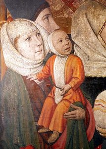 Le retable de Saint-Vincent, représentant des personnalités de l