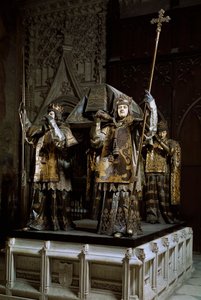 Tombeau du navigateur Christophe Colomb (Cristoforo Colombo, Cristóbal Colón) (1451-1506). Cathédrale de Séville (Catedral de Santa María de la Sede) Espagne