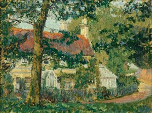 Un cottage au toit rouge, Somerset, 1909-10