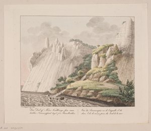 La partie des falaises de craie de Møn appelée Sommerspiret prise depuis le rivage - Søren L. Lange