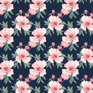 Motif de pivoines foncé, 2020 - Stacy Hsu