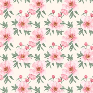 Motif de pivoines clair, 2020 - Stacy Hsu