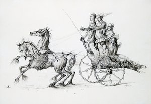 Mort en calèche, vers 1850-1890