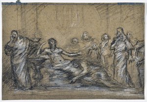 Étude de scène antique (dessin) - Stanislas Torrents y de Amat