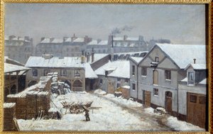 Les faubourgs de Paris sous la neige