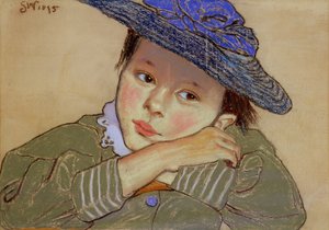 Fille au chapeau bleu, 1895 - Stanislaw Wyspianski