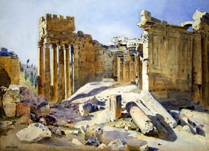 Ruines à Baalbek, vers 1905