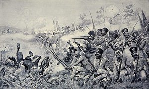 La brigade de Godby faisant une résistance courageuse entourée par les Sikhs, bataille de Chilianwala