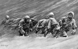 La randonnée pendant la tempête de neige, 1909
