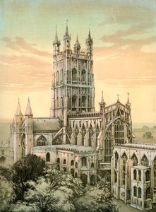 Cathédrale de Gloucester, Gloucestershire, vers 1870