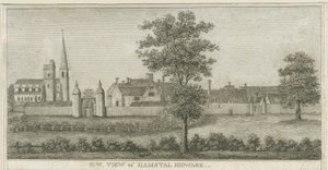 Hamstall Ridware - Église et manoir : gravure, nd [1762-1802]