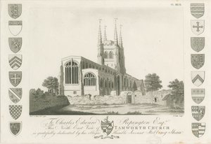Église de Tamworth : gravure à l