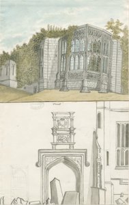 Tixall - Fenêtre gothique et antiquités héraldiques - Stebbing Shaw