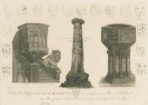 Wolverhampton - Chaire, pilier et fontaine dans l