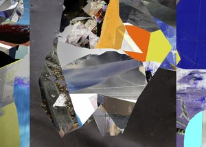 Collage abstrait aux couleurs vives