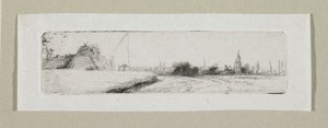 Petit paysage avec village lointain - Stefan Juliusz Norblin de la Gourdaine