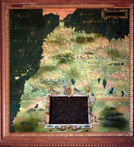 Afrique du Nord (Maroc) et Détroit de Gibraltar Carte réalisée par Stefano Bonsignori vers 1581