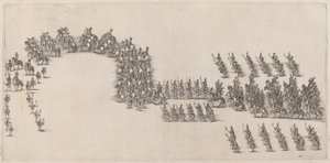 Une procession de soixante cavaliers et porteurs de torches - Stefano della Bella
