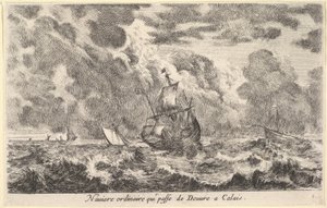 Un navire ordinaire voyageant entre Douvres et Calais - Stefano della Bella