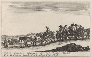 Train de bagages, vers 1641 - Stefano della Bella