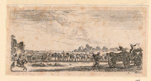 Scène de bataille, de "Desseins de Queleques Conduites de Troupes, Canons, et Ataques de Villes"