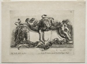 Collection de divers caprices et nouveaux dessins de cartouches et ornements : No 18 - Stefano della Bella