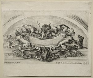 Collection de divers caprices et nouveaux dessins de cartouches et ornements : No 13 - Stefano della Bella