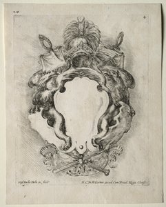 Collection de divers caprices et nouveaux dessins de cartouches et ornements : No. 4