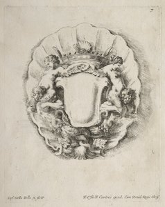 Collection de divers caprices et nouveaux dessins de cartouches et ornements : No 7