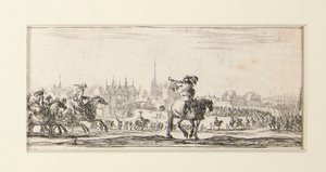Dessins de quelques conduites de troupes, ensemble de douze gravures - Stefano della Bella