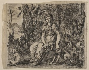 Diane, du Jeu de la Mythologie - Stefano della Bella