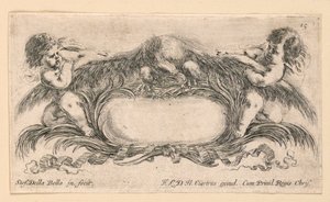 Écusson, n° 15 de « Raccolta di varii cappriccii et nove inventioni di cartelle et ornamenti »