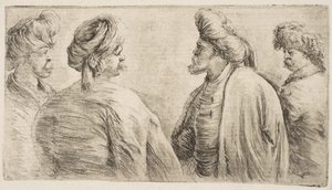 Quatre Turcs, à mi-corps - Stefano della Bella